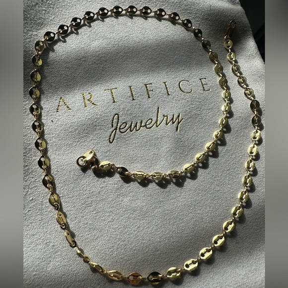 artifice jewelry Jewelry - 24k Gold Filled Mariner chain 20” length 4mm wide links Lobster Claw Clasp